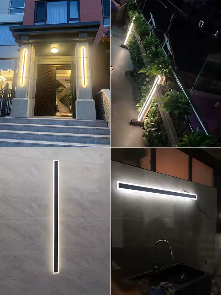 GlobalGoodsBox™ Minimalist Outdoor Waterproof LED Wall Lamp – IP65 Aluminum Light for Garden, Porch, Facade