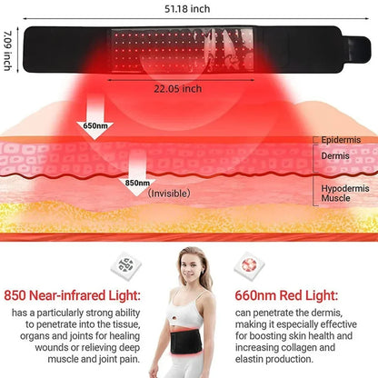 Red Belt™ Infrared LED Therapy Belt for Pain Relief & Slimming
