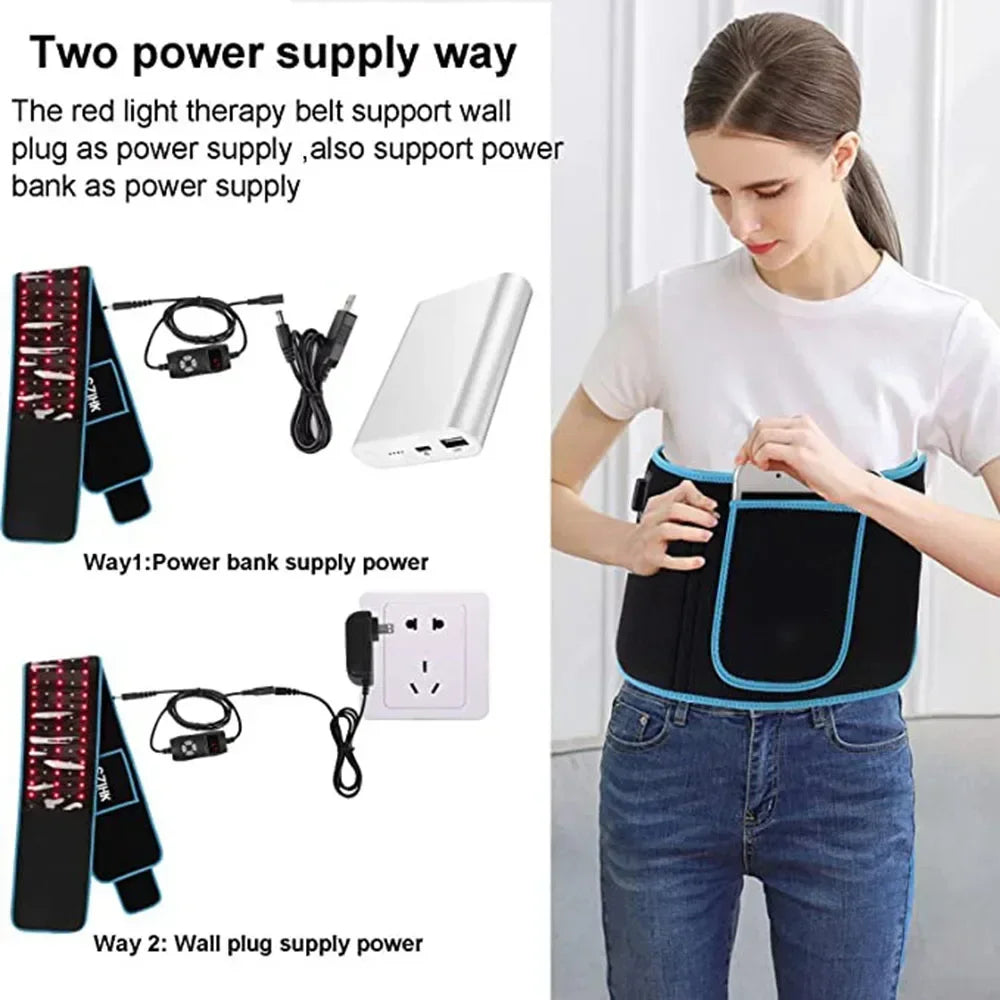 Red Belt™ Infrared LED Therapy Belt for Pain Relief & Slimming